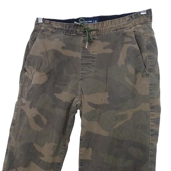 Abercrombie and Fitch Camouflage Stretch Joggers Pants Men Size M Pockets - Picture 2 of 11